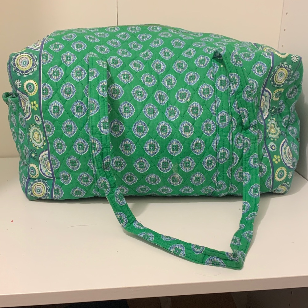 Green Quilted Pattern Weekender Tote Bag
